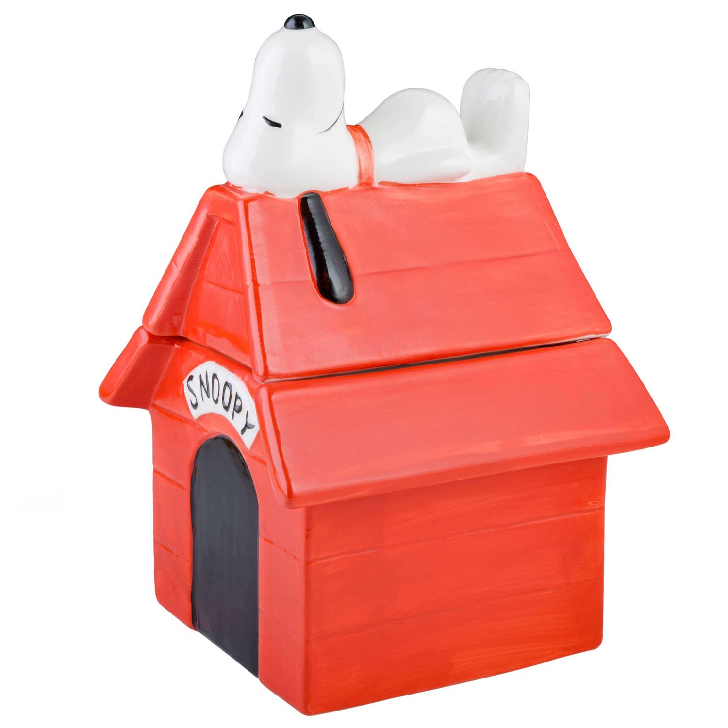 Gibson Peanuts Classic Snoopy 11.2 Dog House Durastone Cookie Jar - Healthber