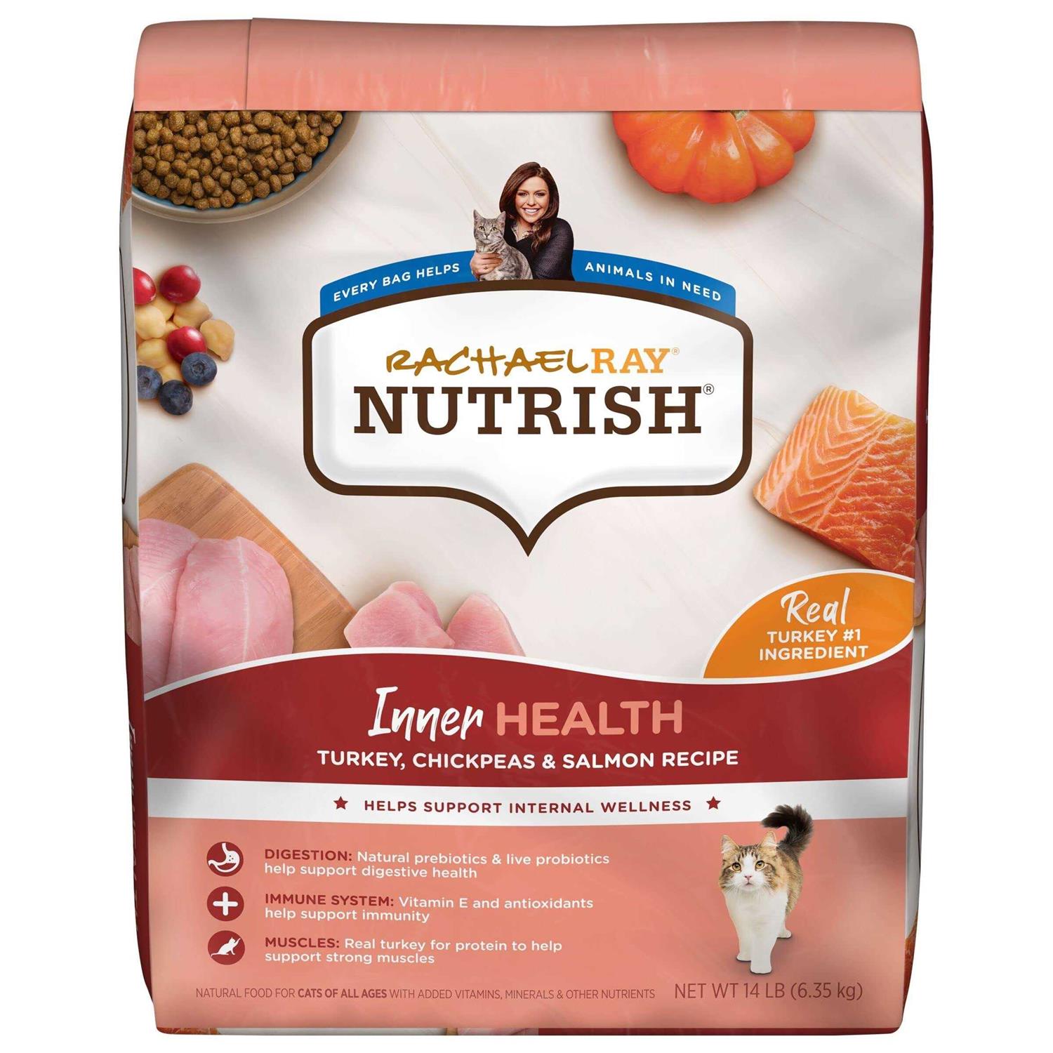Rachael Ray Nutrish Inner Health Dry Cat Food Turkey - Healthber