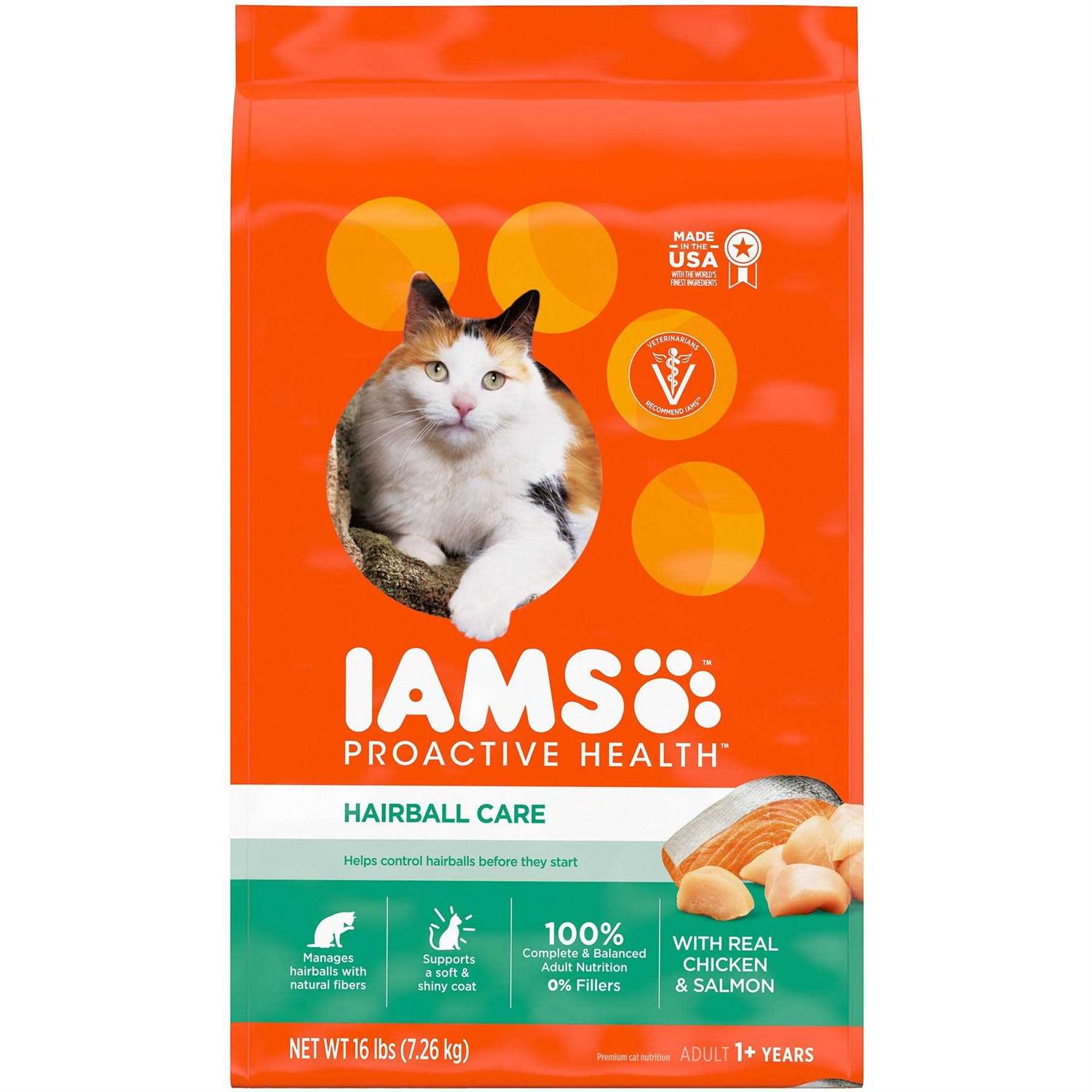 IAMS ProActive Health Hairball Care Adult Cat Dry Food - Healthber