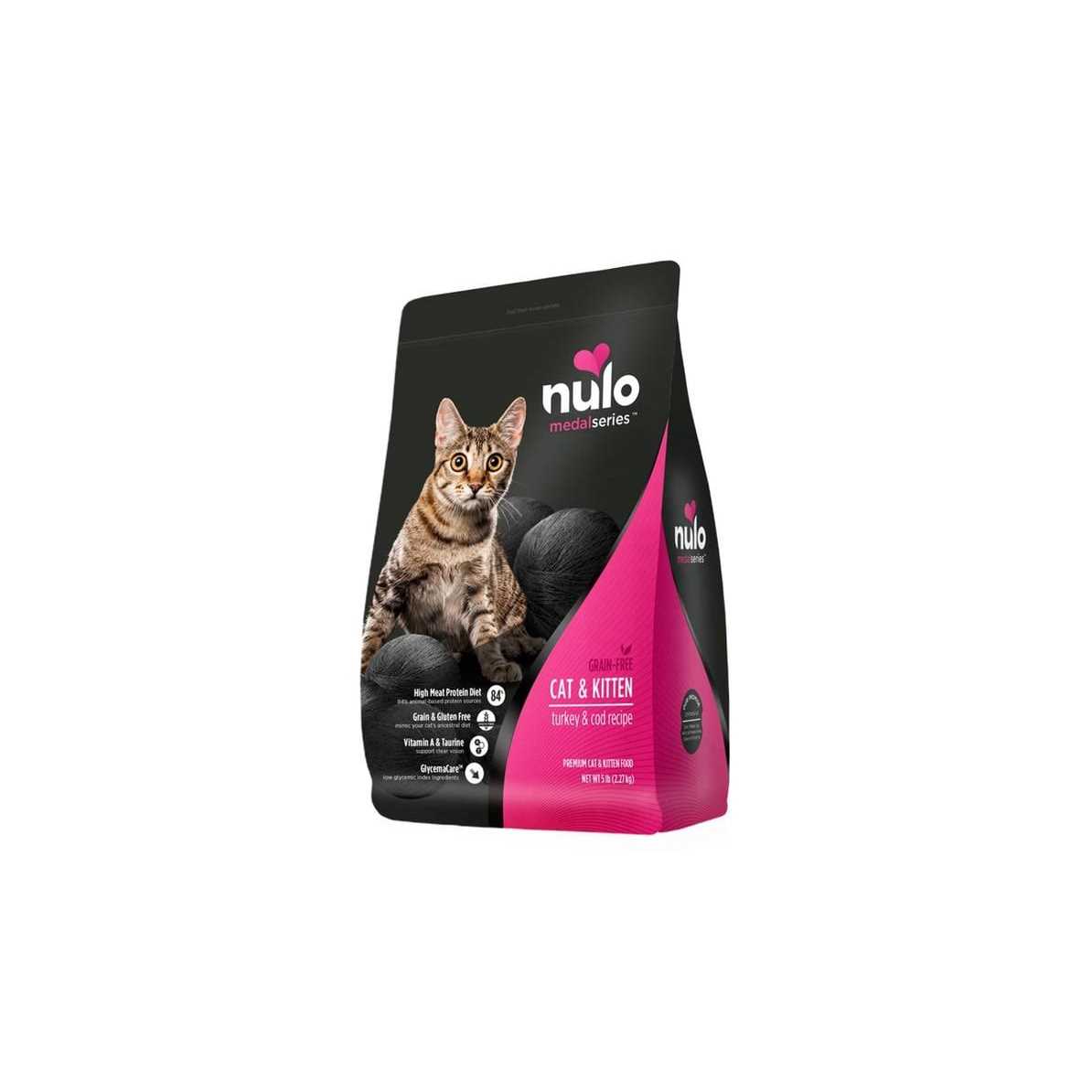 Nulo MedalSeries Grain-Free Turkey & Cod Dry Cat & Kitten Food - Healthber