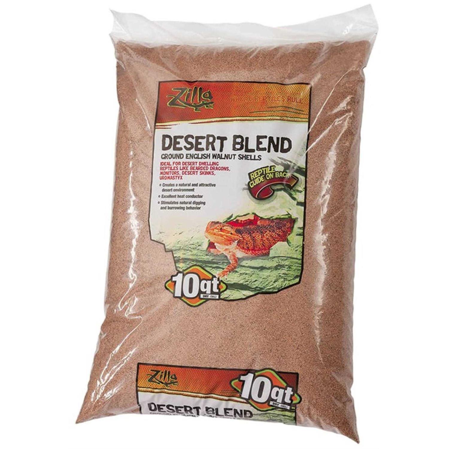 Zilla Desert Blend Ground English Walnut Shells Reptile Bedding - Healthber