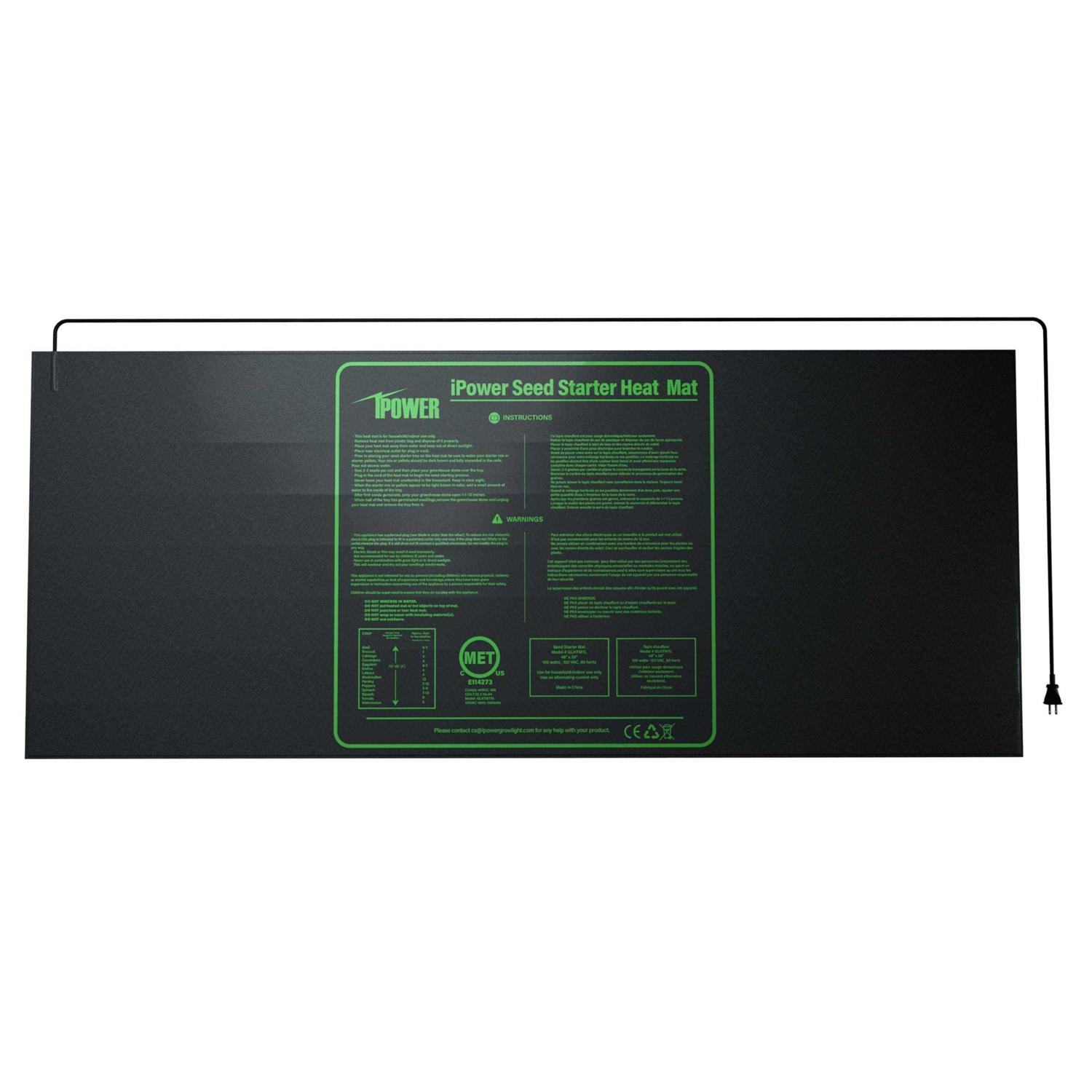 iPower Durable Waterproof Seedling Heat Mat 48 x 20 Warm Hydropo - Healthber