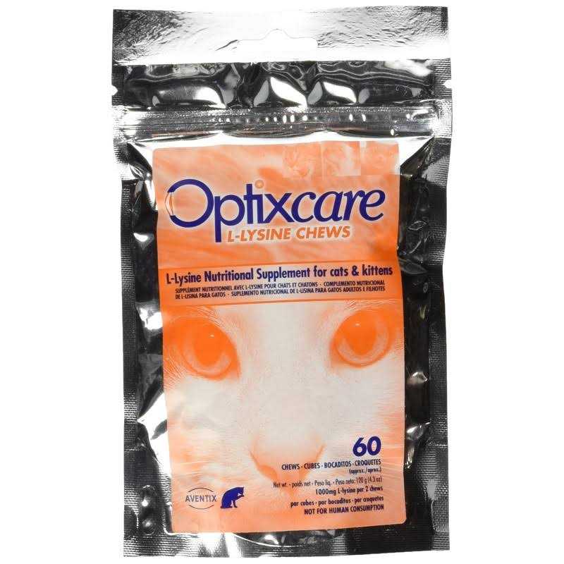 Optixcare L-Lysine Chews for Cats & Kittens - Healthber