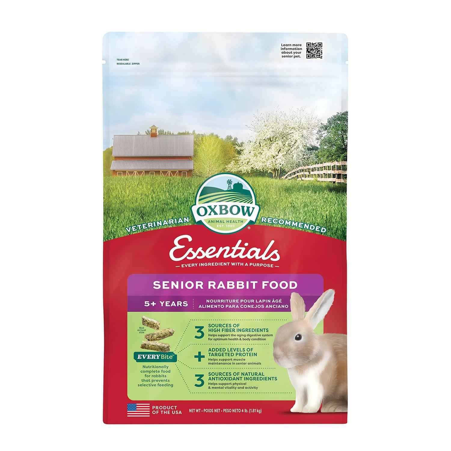 Oxbow Essentials Senior Rabbit Food - Healthber