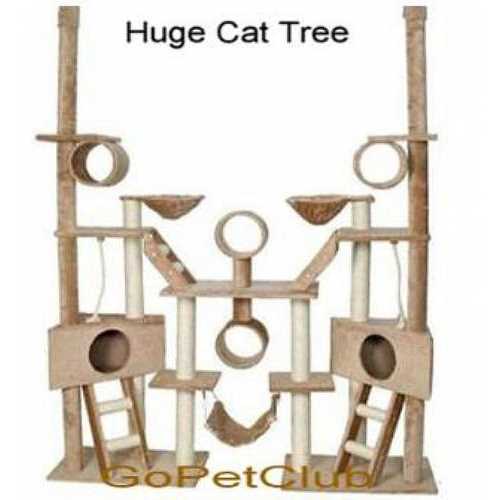 Go Pet Club Beige 106 Cat Tree with Ladders, Ropes, and Side Baskets - Healthber