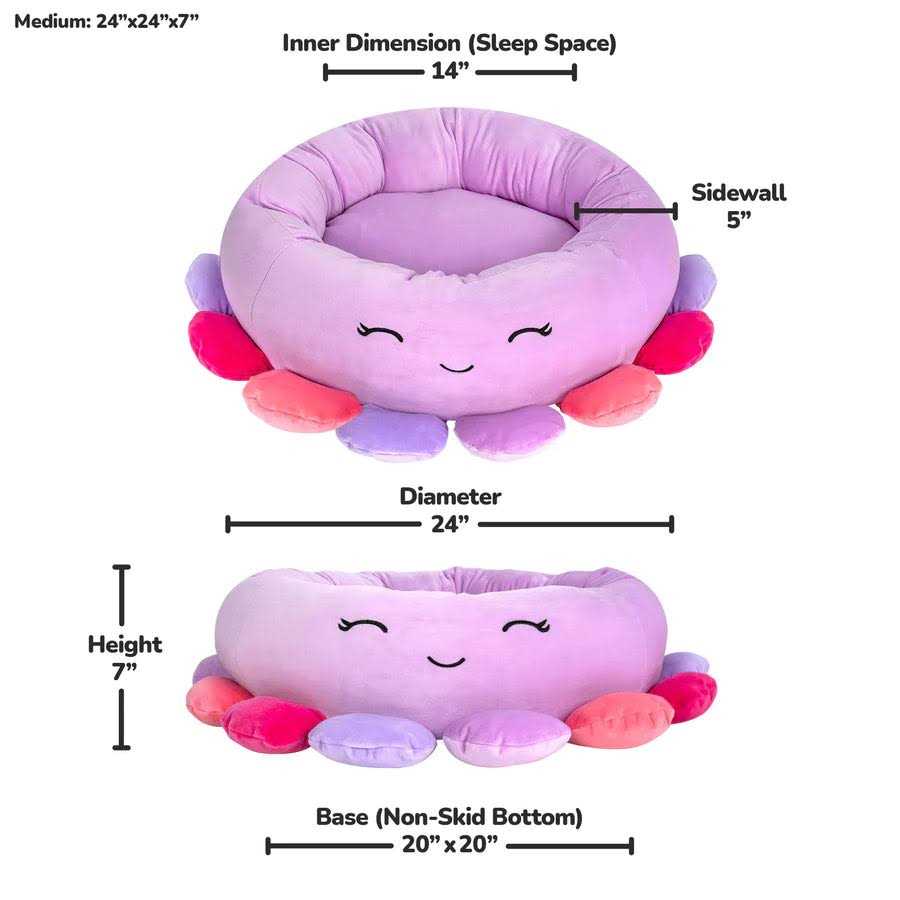 Squishmallows Beula The Octopus Pet Bed - Healthber