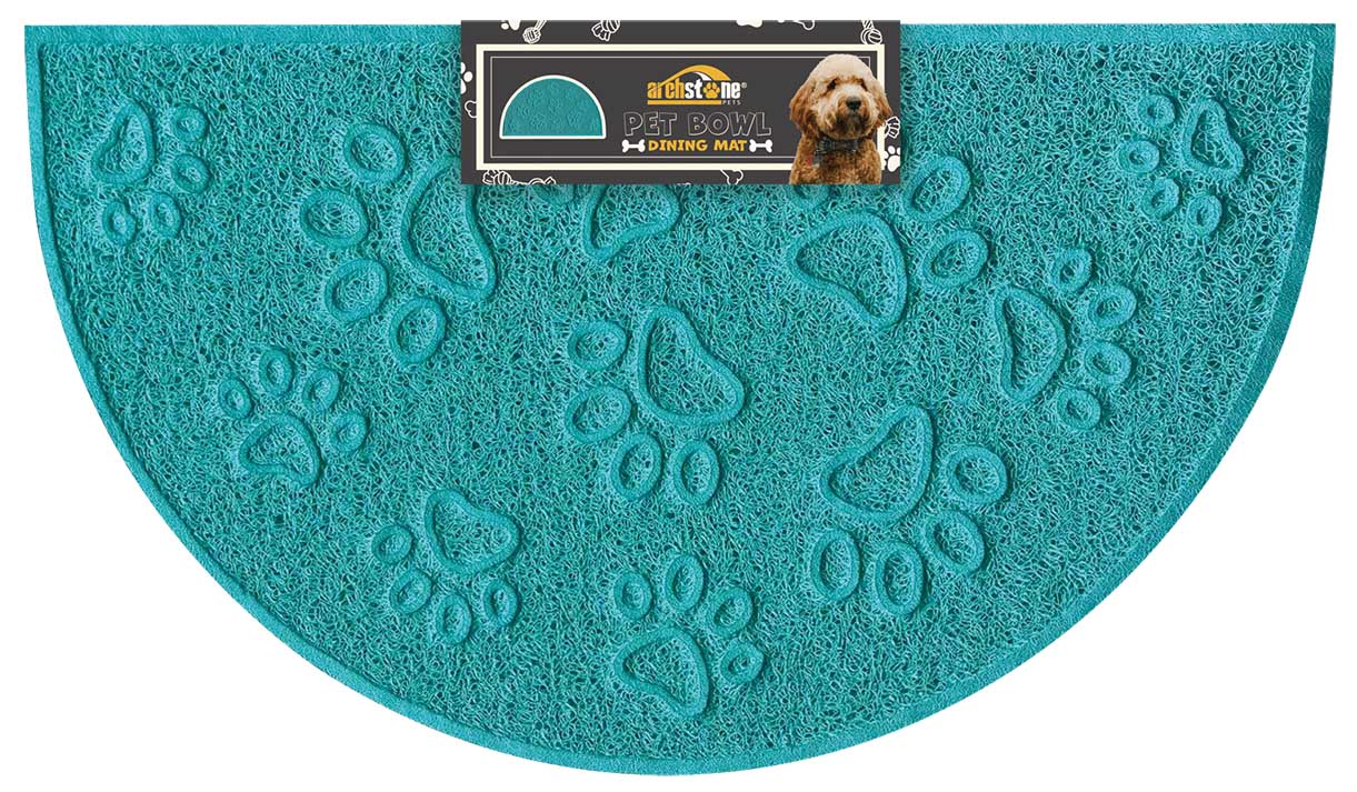 Pet Bowl Dining Mat Green Semicircle - Healthber