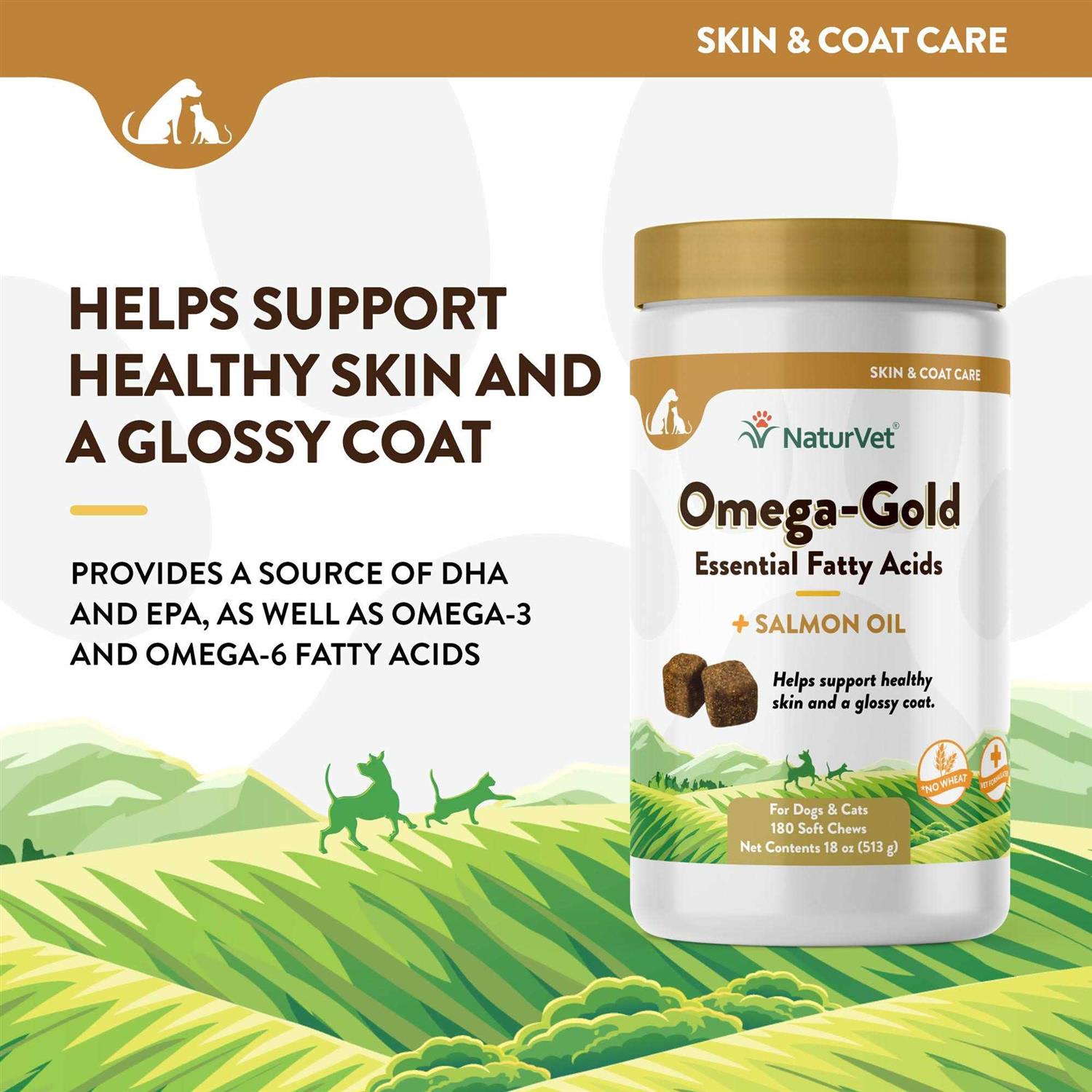 NaturVet Omega Gold Plus Salmon Oil Soft Chews - Healthber