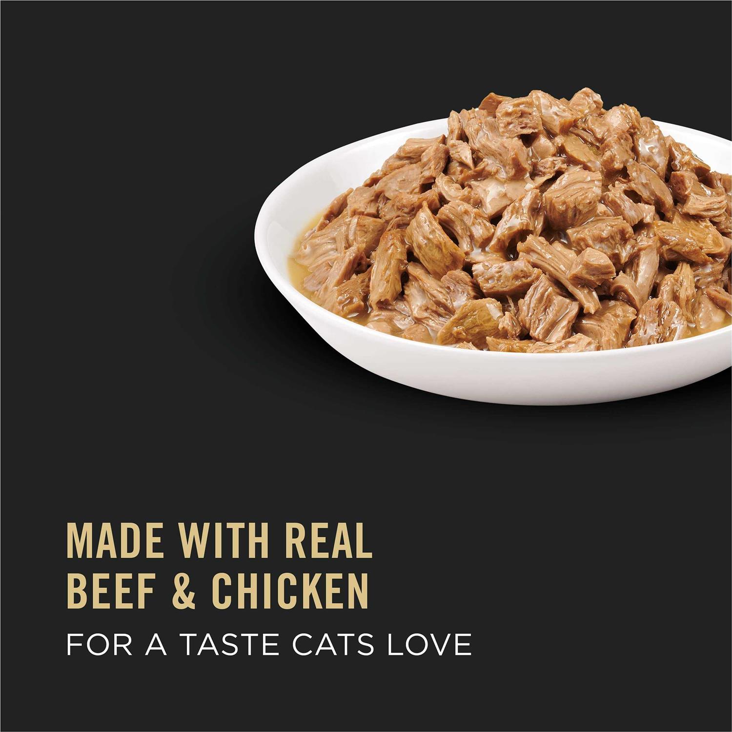 Purina Pro Plan Beef & Chicken Entree in Gravy Cat Food - Healthber