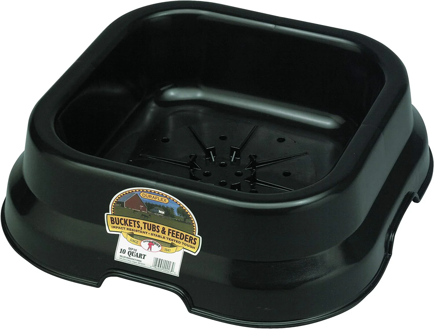 Plastic Salt & Mineral Block Pan, 10 qt, Black - Healthber
