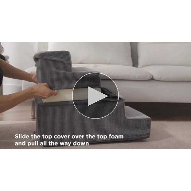 LE SURE Lesure Dog Stairs for Small Dogs Pet Stairs Beds and Couch, Folding Pet Steps with CertiPUR-US Certified Foam for Cat and Doggy - Healthber