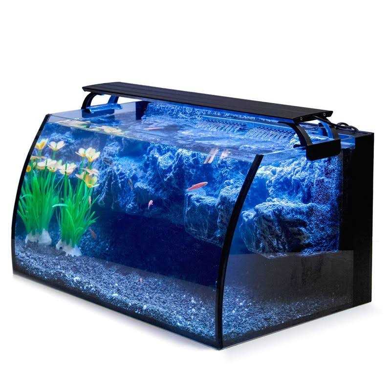 Hygger Horizon 8 Gallon LED Glass Aquarium Kit for Starters with 7W Power Filter Pump - Healthber