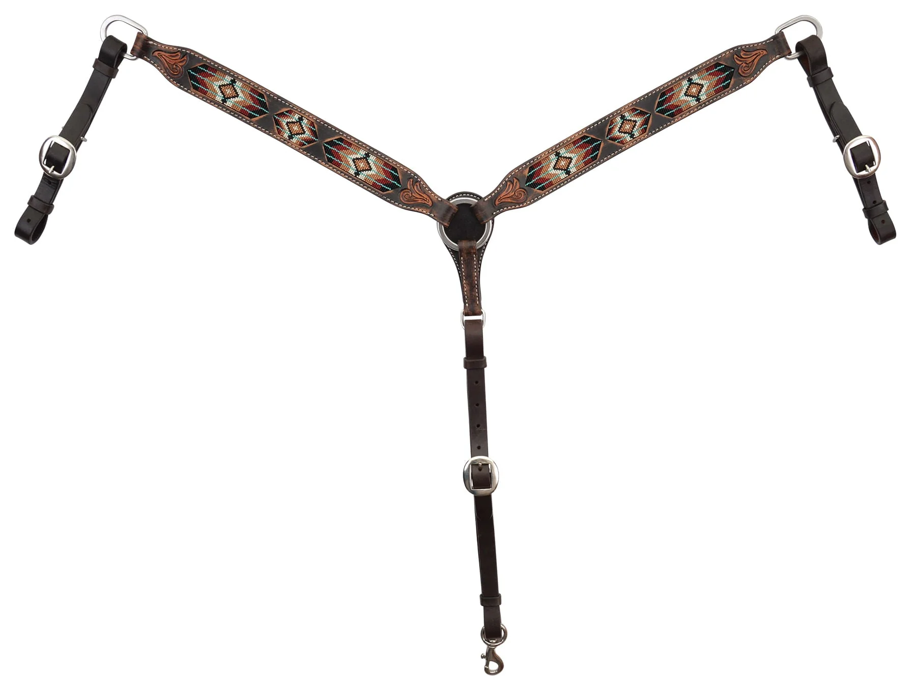Circle Y Beaded Southwest Breast Collar - Healthber