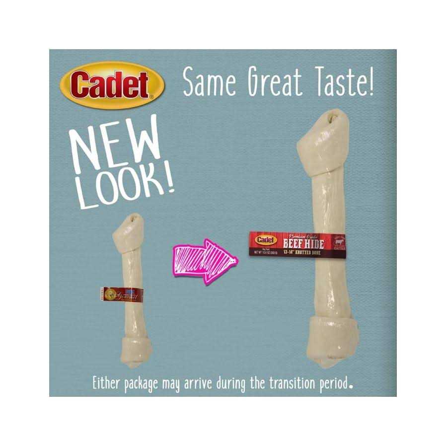 Cadet Beef Hide Knotted Bone Dog Chews - Healthber
