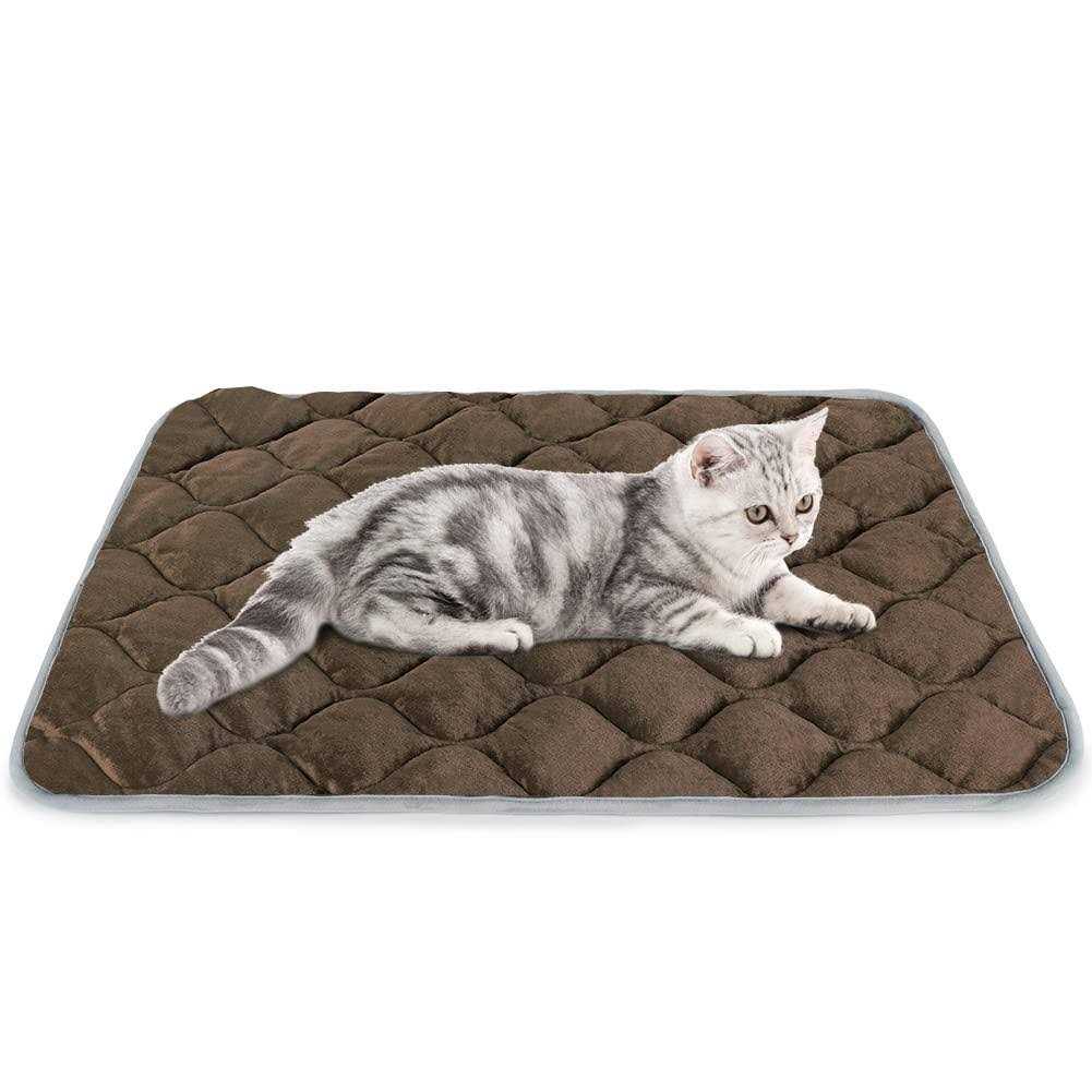 ULIGOTA Self Heating Cat Mat Thermal Pet Bed Mat Self-Warming Pet Crate Pad - Healthber