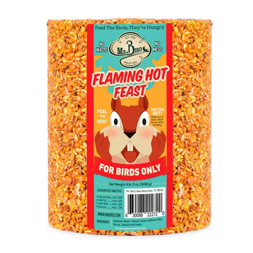 Mr. Bird Flaming Hot Feast Seed Cylinder - Healthber