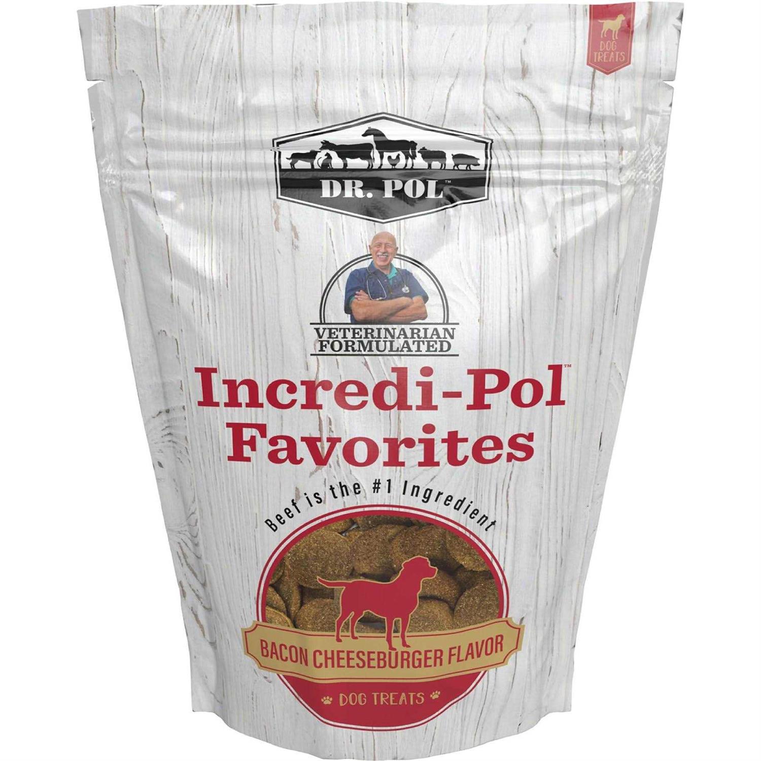 Dr. Pol Incredi-Pol Favorites Bacon Cheeseburger Flavor Crunchy Dog Treats - Healthber