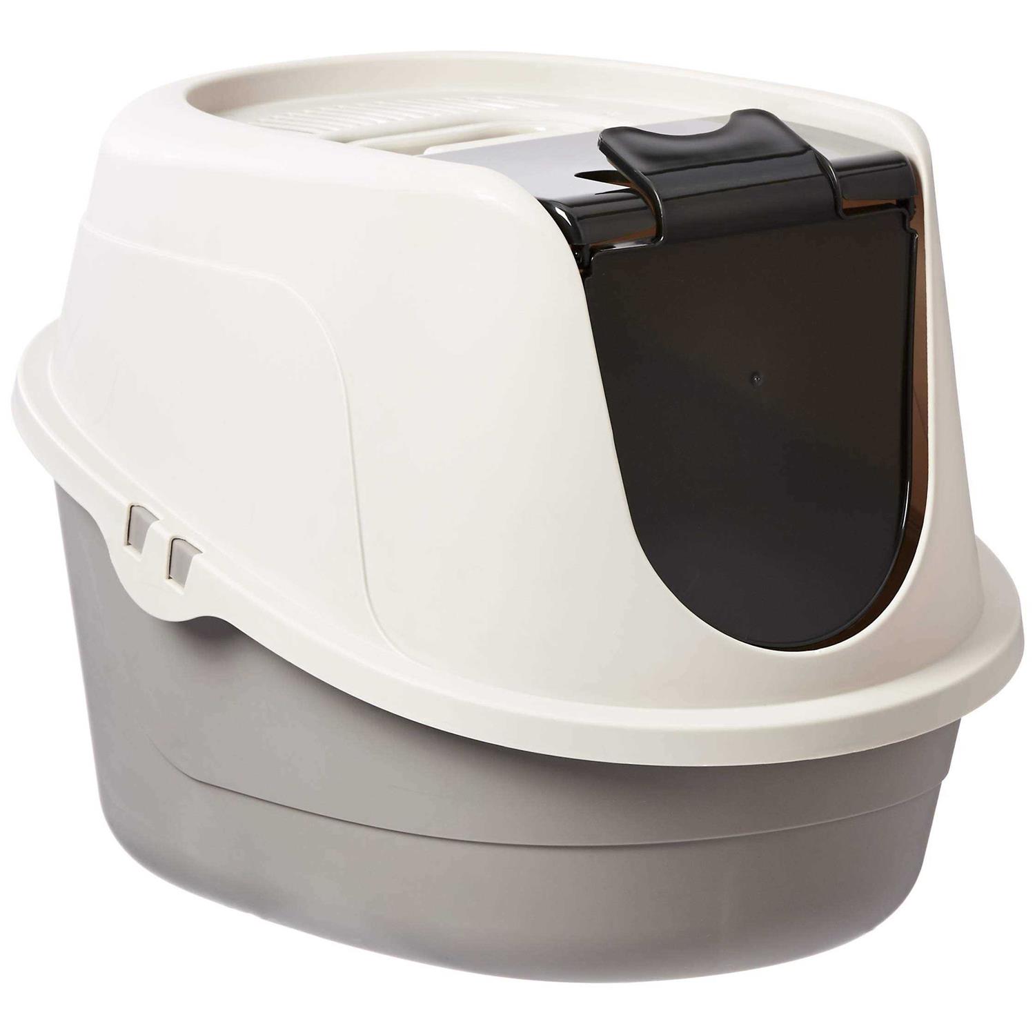 Amazon Basics No-Mess Hooded Cat Litter Box - Healthber