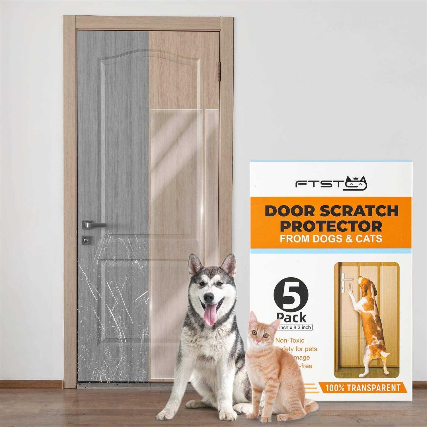 FTSTC 5-Pack Door Protector from Dog Scratching 5 x 47 x 8.3 Cat Scratch Door Frame Protector Anti Dog Scratch - Healthber