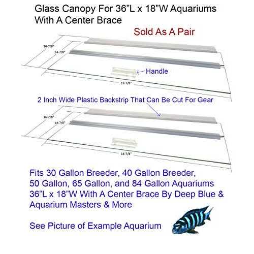 Blue Spotted Glass Canopy for Aquariums with and Without Center Braces - Healthber