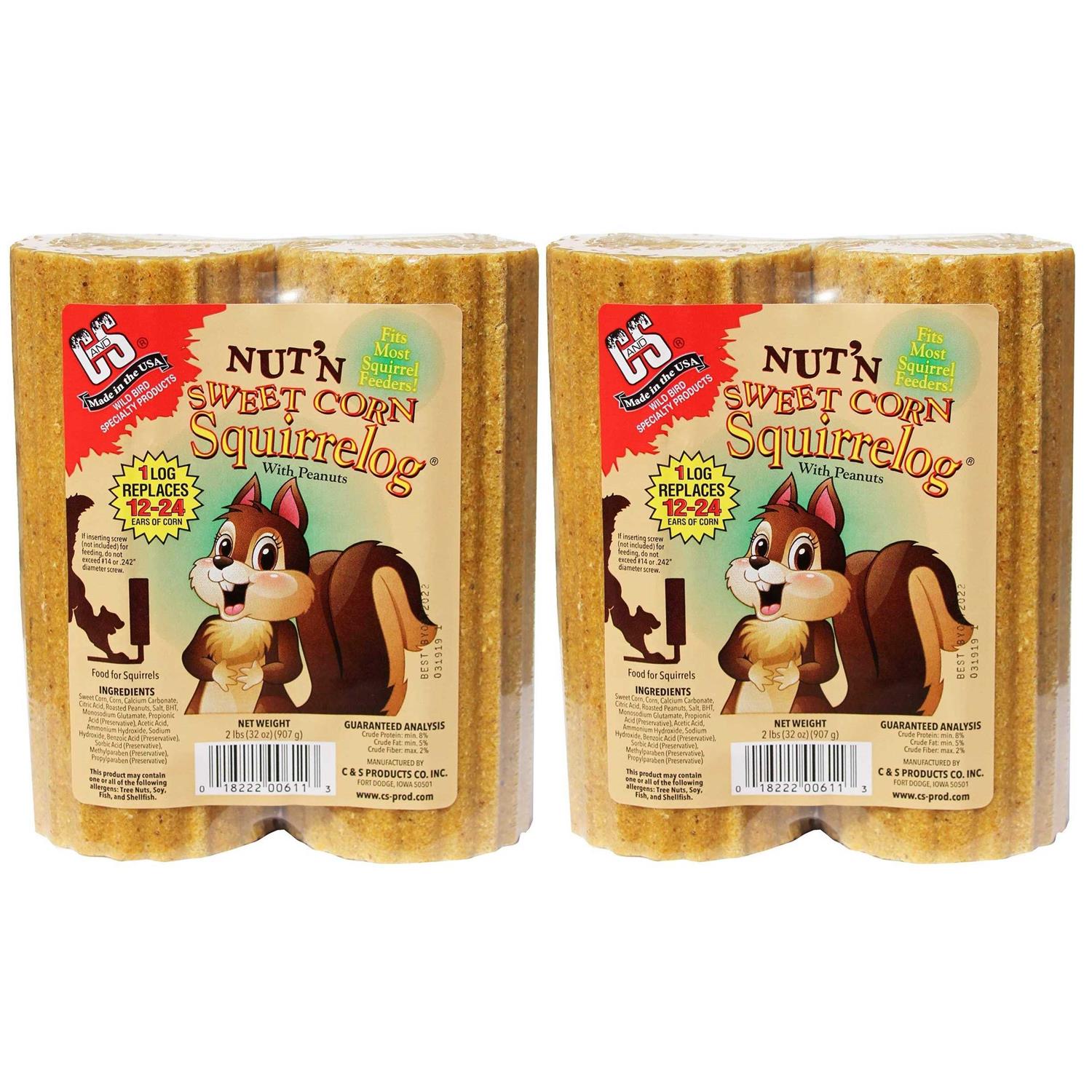 C&S Nut N Sweet Corn Squirrelog - Healthber