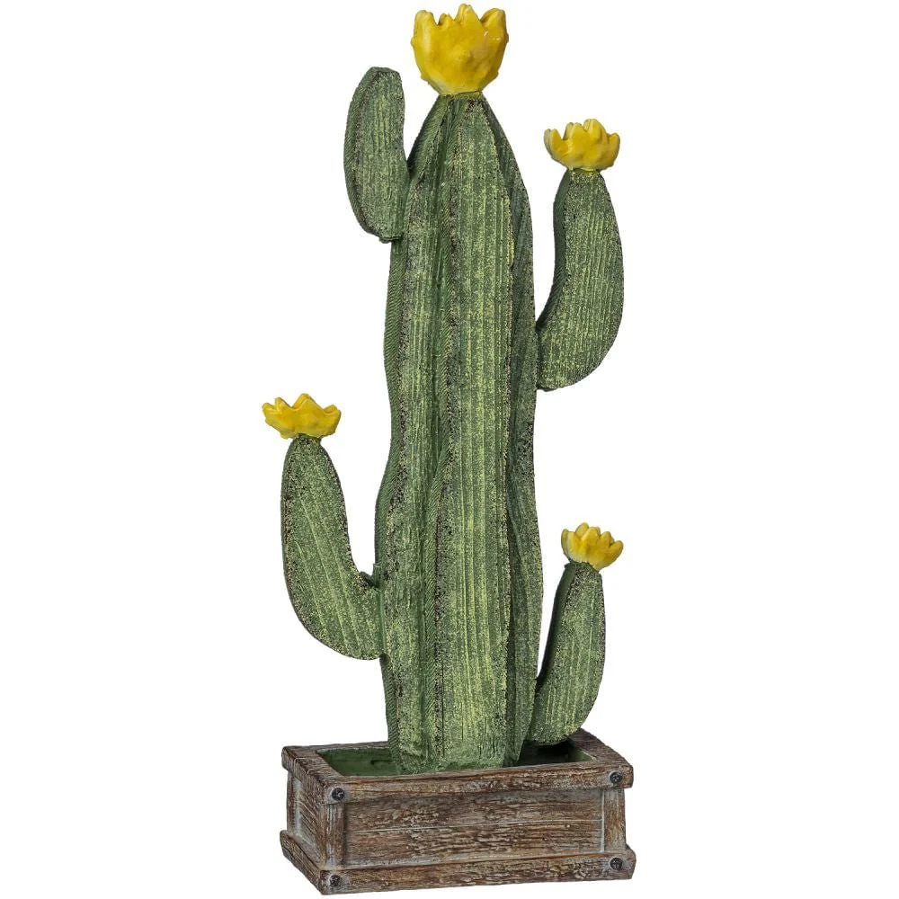 Tabletop Cactus with Yellow Blooms - Healthber