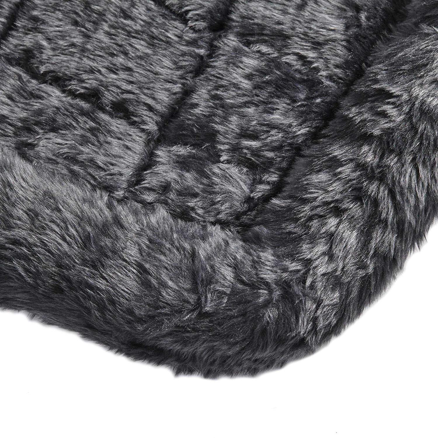 Midwest Quiet Time Bolster Gray Dog Bed - Healthber