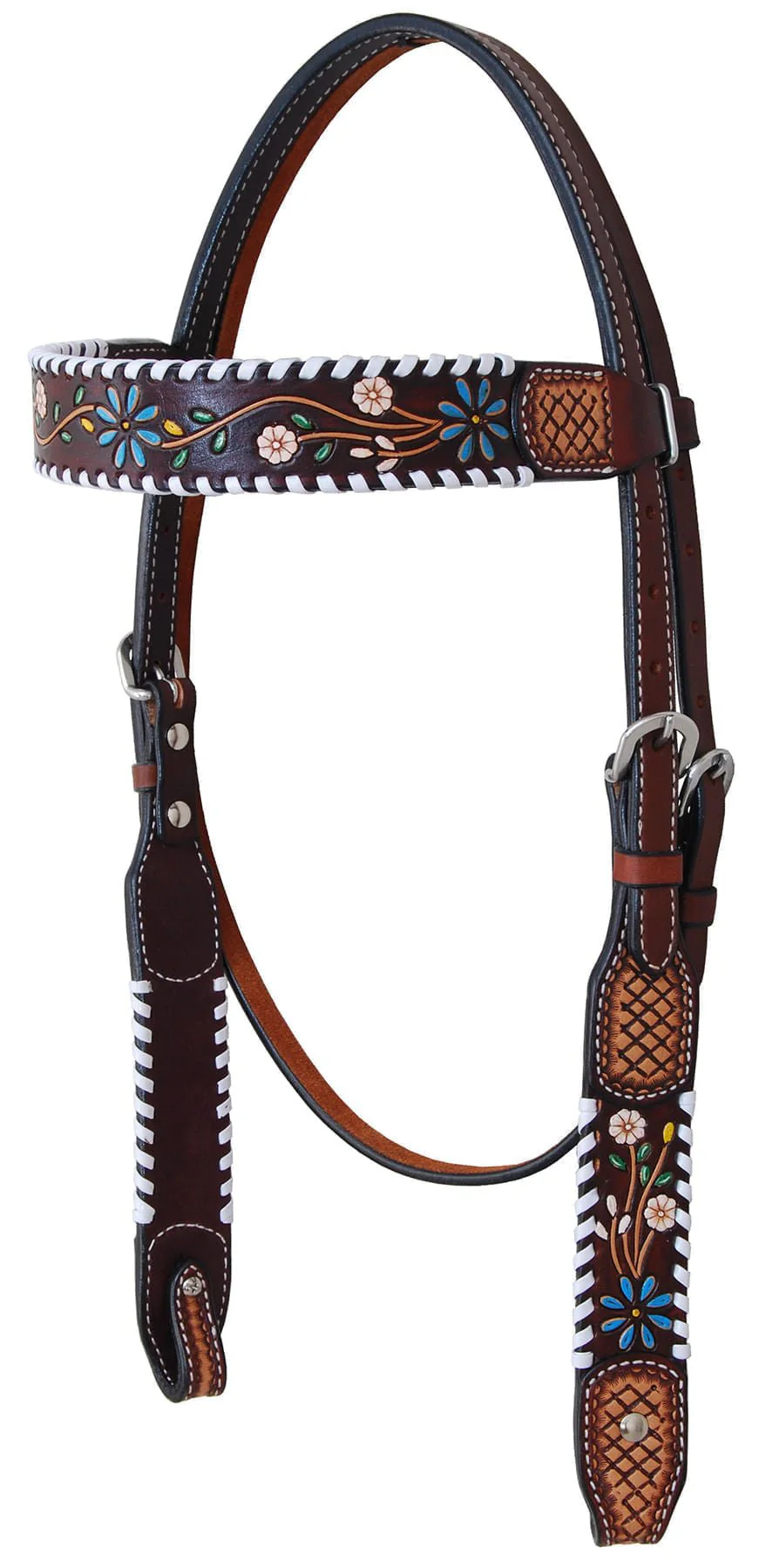 Rafter T Floral Vine Browband Headstall - Healthber