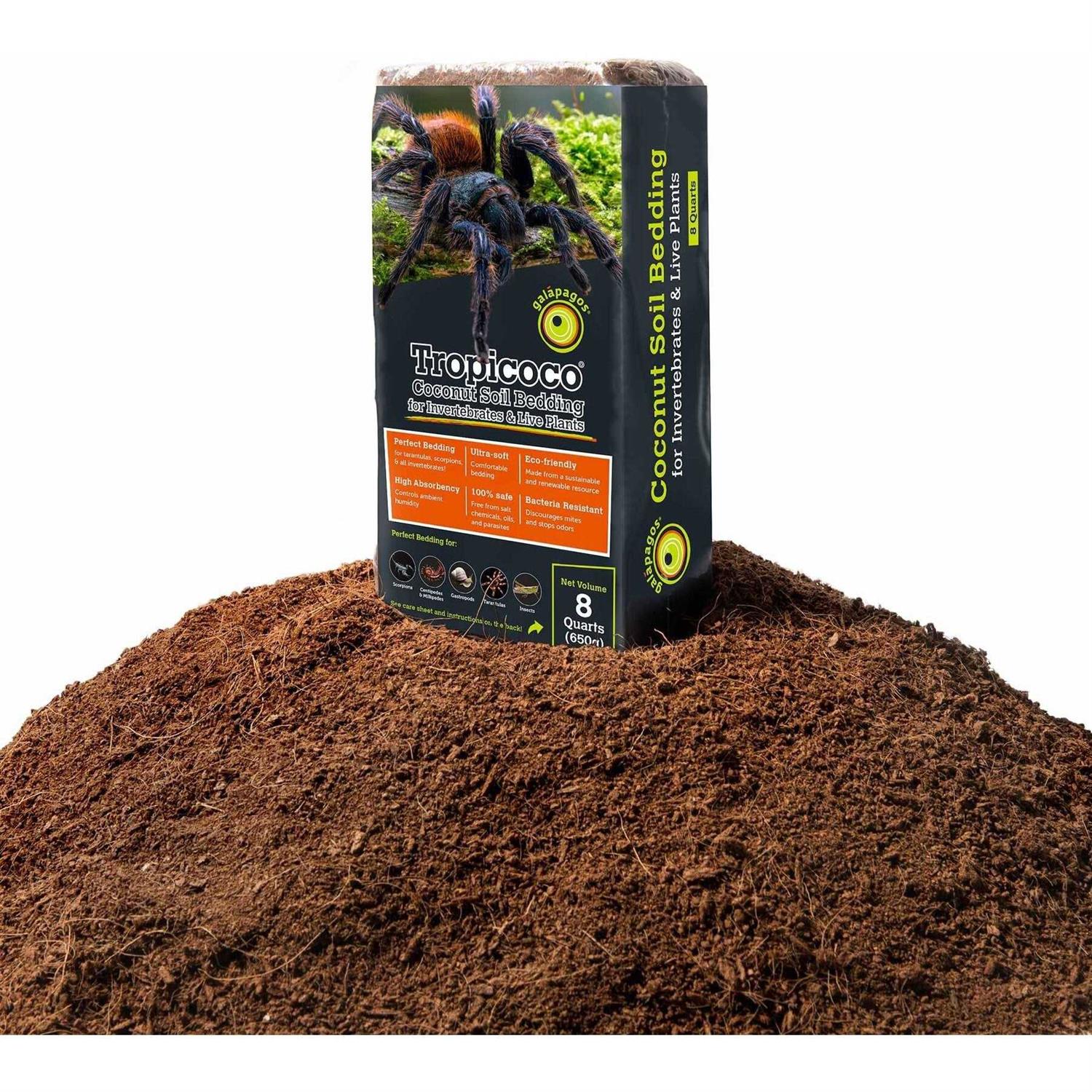 Galapagos Tropicoco Coconut Soil Invertebrate Bedding - Healthber