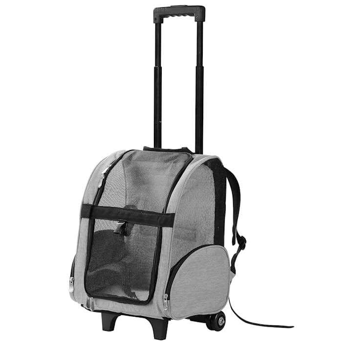 Kopeks Deluxe Backpack Pet Travel Carrier with Double Wheels - Healthber