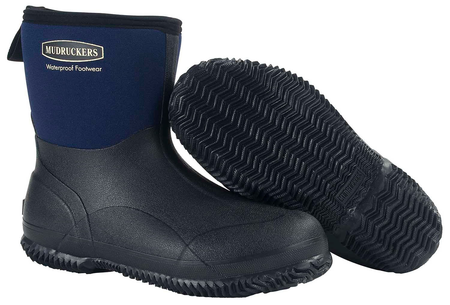 Mudruckers Waterproof Mid Boots, Navy - Healthber