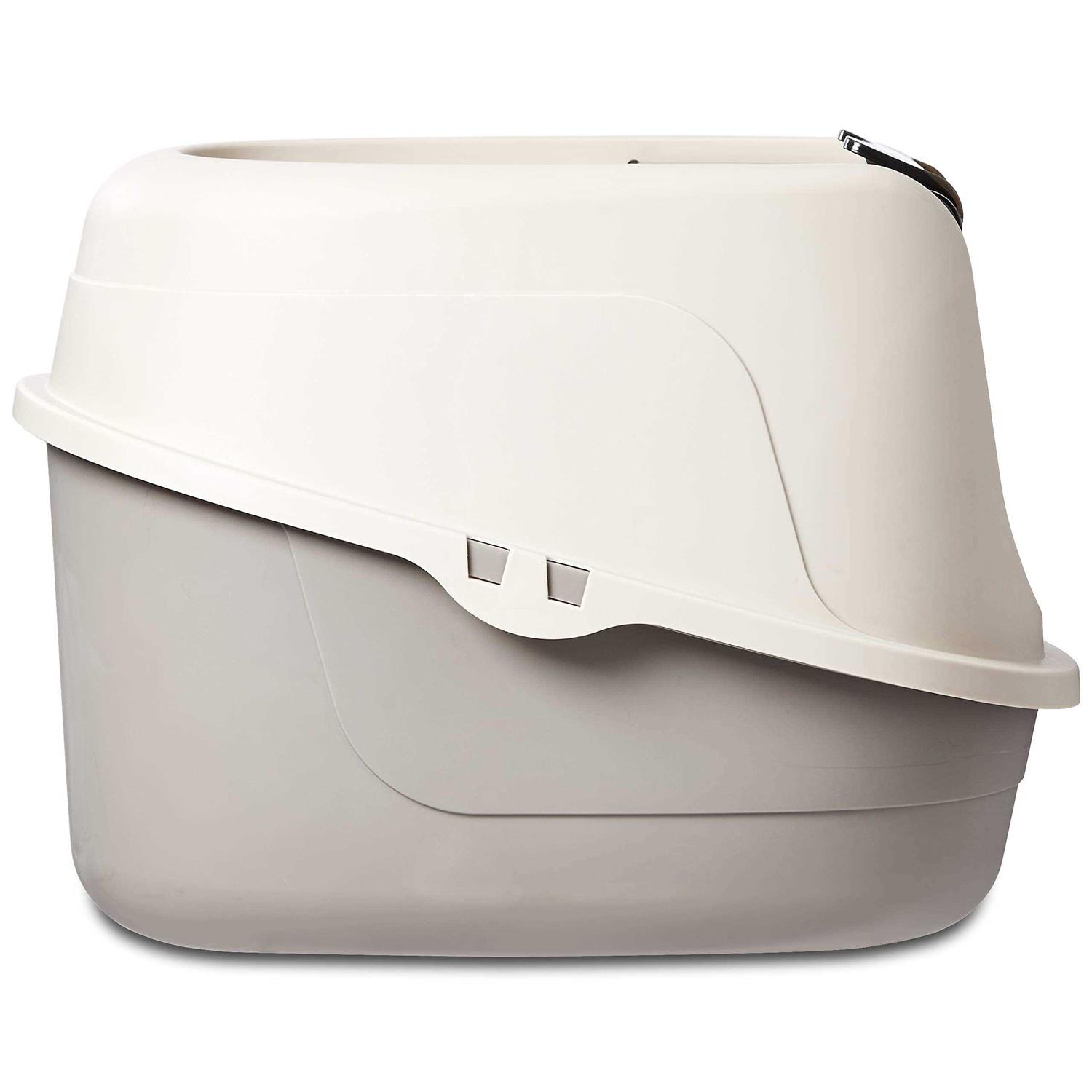 Amazon Basics No-Mess Hooded Cat Litter Box - Healthber