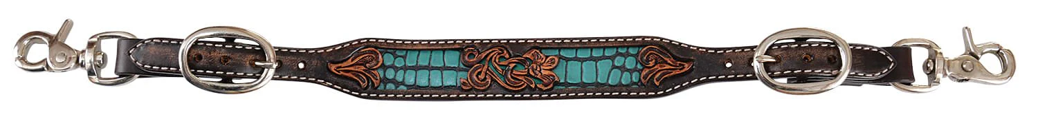 Circle Y Distressed Gator Wither Strap - Healthber