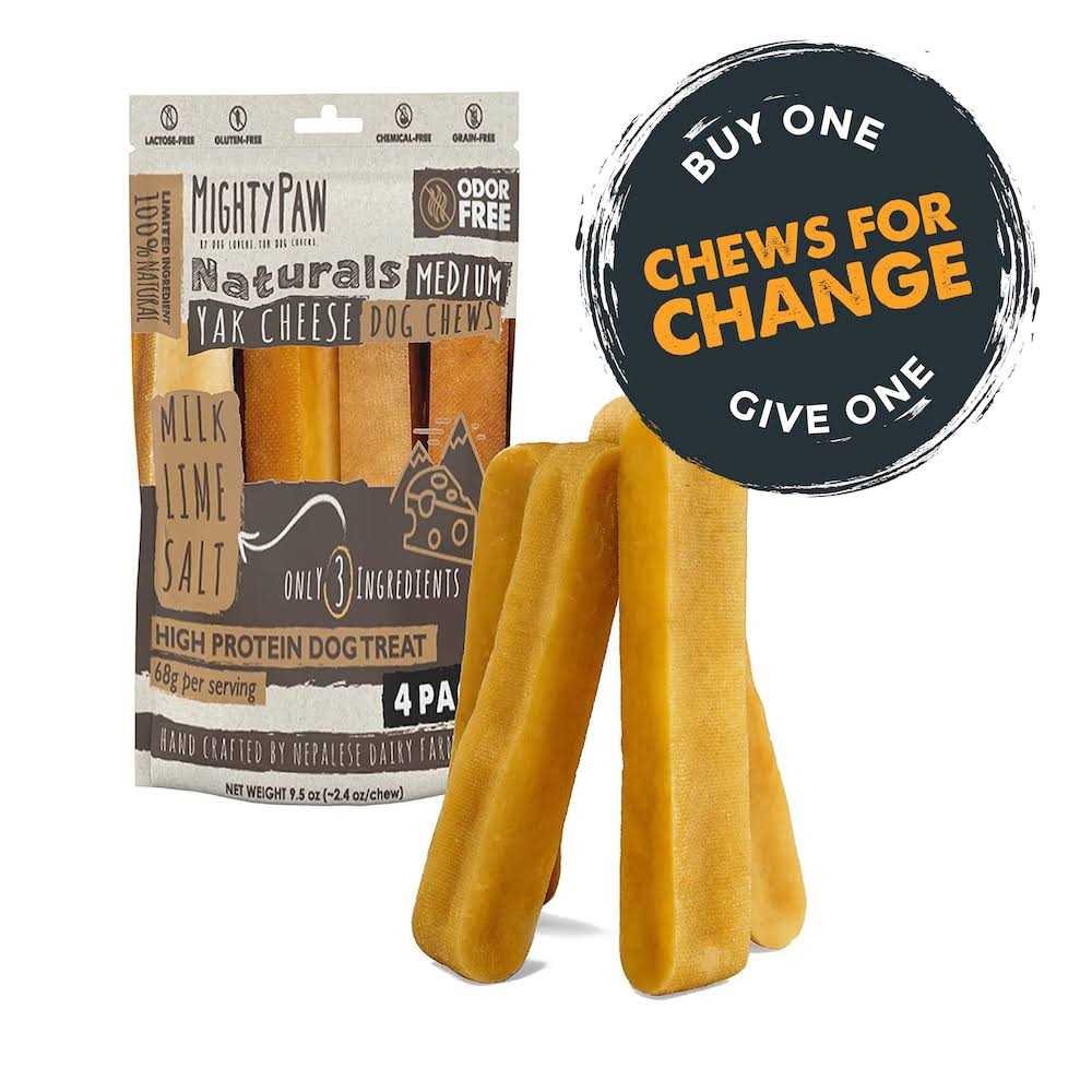 Mighty Paw Yak Cheese Chews for Dogs All-Natural Long Lasting Pet Treats Odorless and Great for Oral Health Limited-Ingredient - Healthber