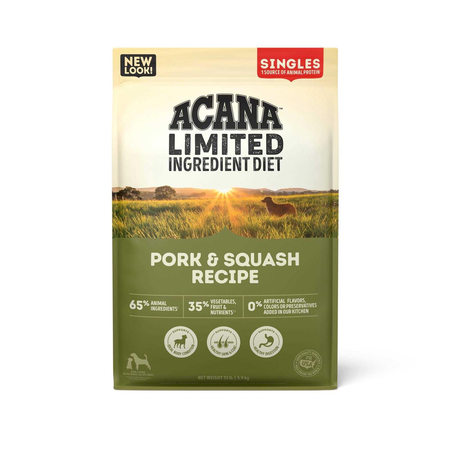 Acana Singles Pork Squash Dry Dog Food - Healthber