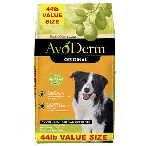 AvoDerm Natural Chicken Meal & Brown Rice Formula Adult Dry Dog Food - Healthber