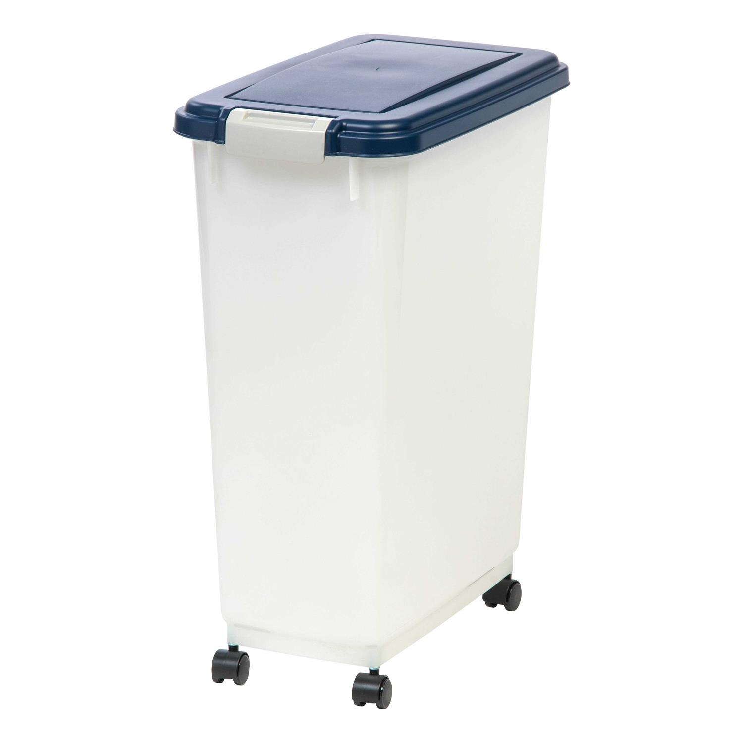 Iris USA WeatherPro Airtight Dog Cat Bird & Other Pet Food Storage Bin Container with Attachable Casters - Healthber
