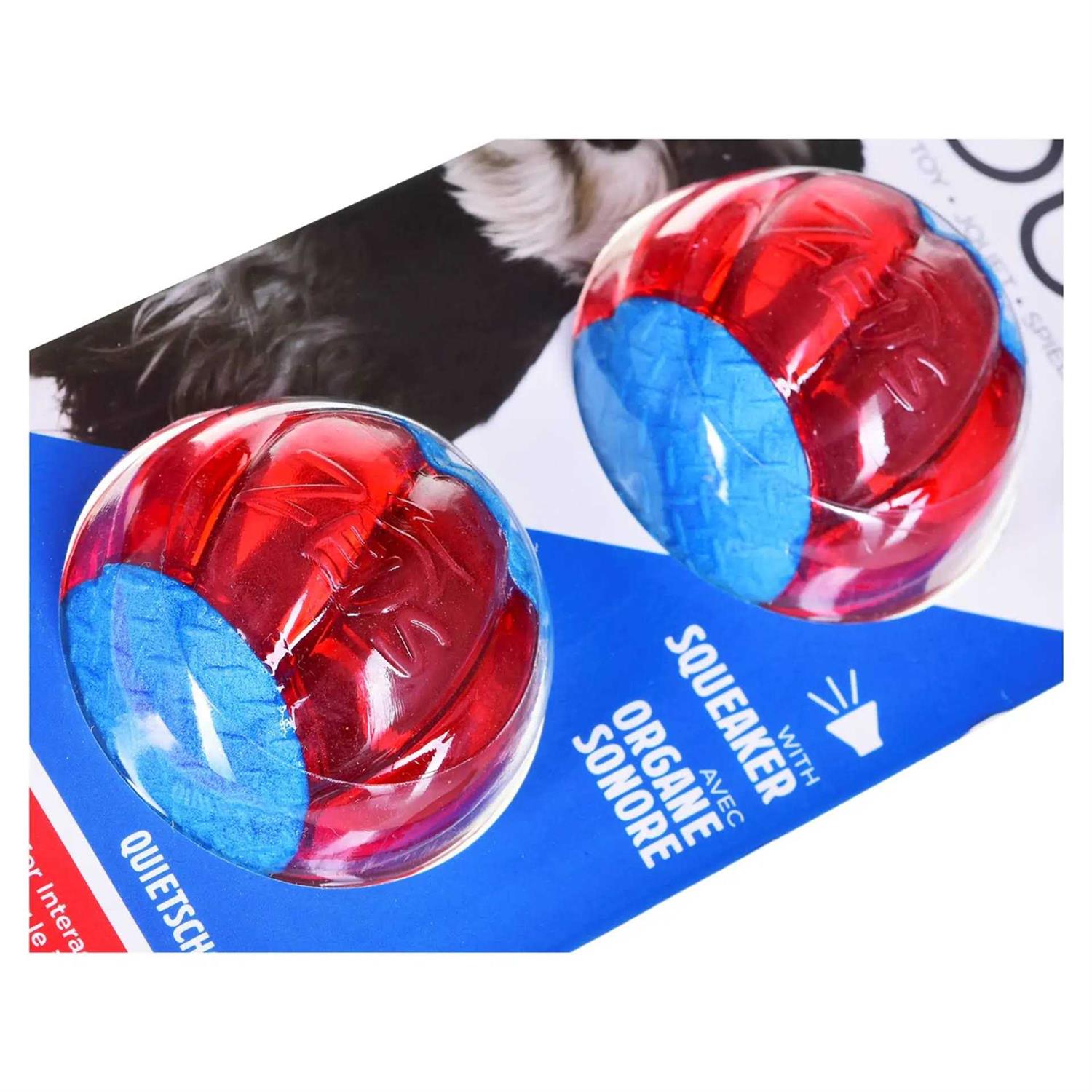 Zeus Duo Ball Dog Toy with Squeaker - Healthber