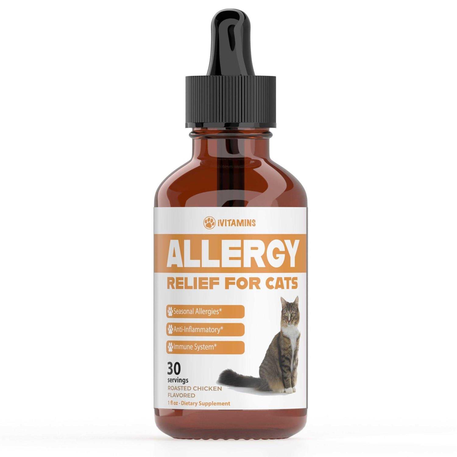 iVitamins Allergy Relief for Cats Helps to Naturally Support Allergy & Itch Relief for Cats - Healthber