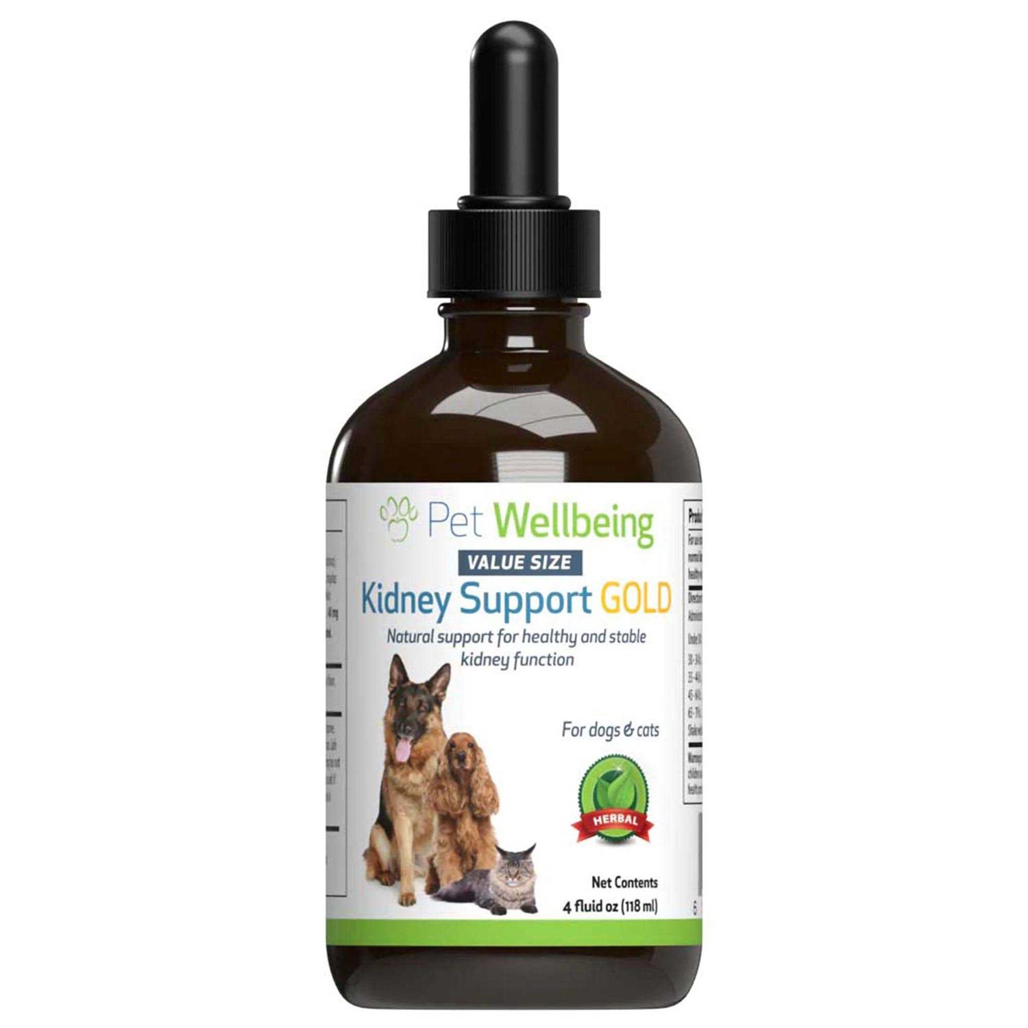 Pet Wellbeing Kidney Support Gold for Dogs - Healthber