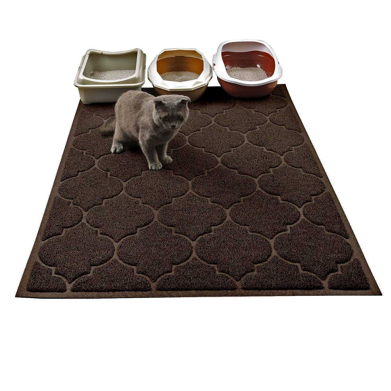 Cosyearn Cat Litter Mat XL Super Size Phthalate Free Easy to Clean - Healthber