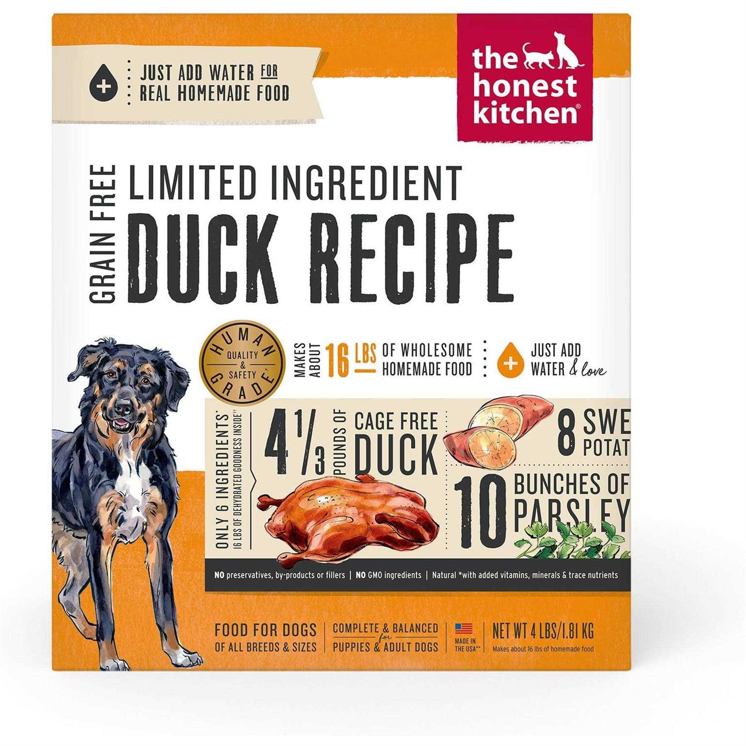 The Honest Kitchen Dehydrated Limited Ingredient Duck Dog Food - Healthber