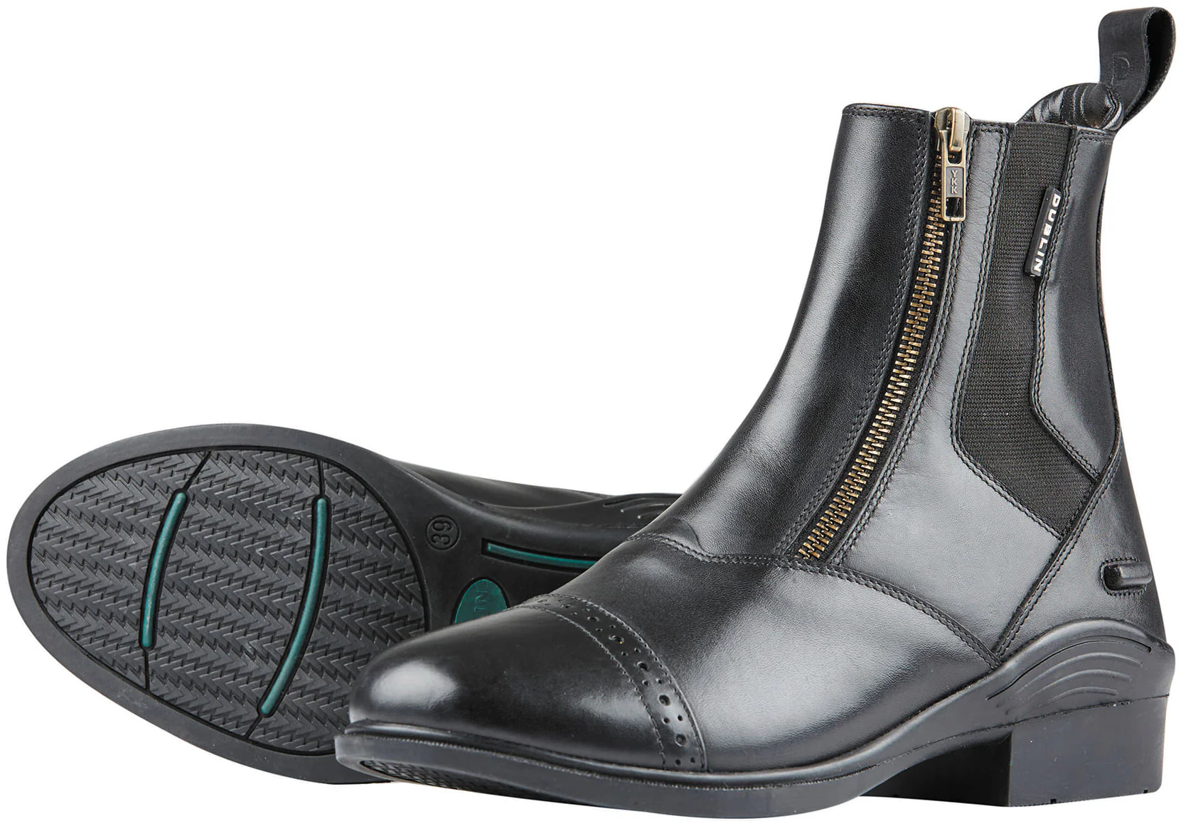 Dublin Evolution Double Zip Front Paddock Boots, Black - Healthber