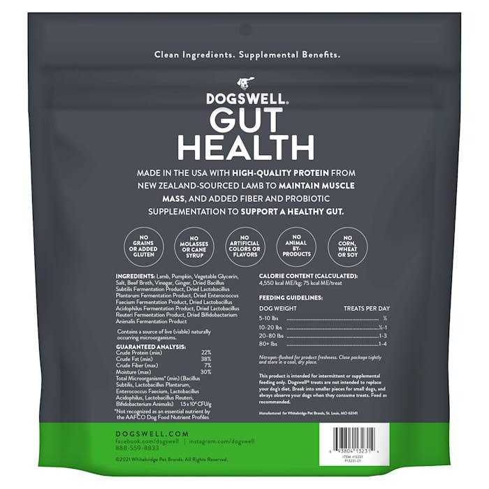 Dogswell Gut Health Jerky Lamb Dog Treats - Healthber