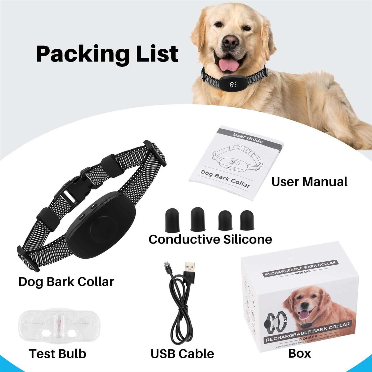 Bebang Bark Collar for Dogs 3 Modes Beep Vibration Shock Dog Bark Collar for Small Medium Large Dogs in Humane Effective Methods - Healthber
