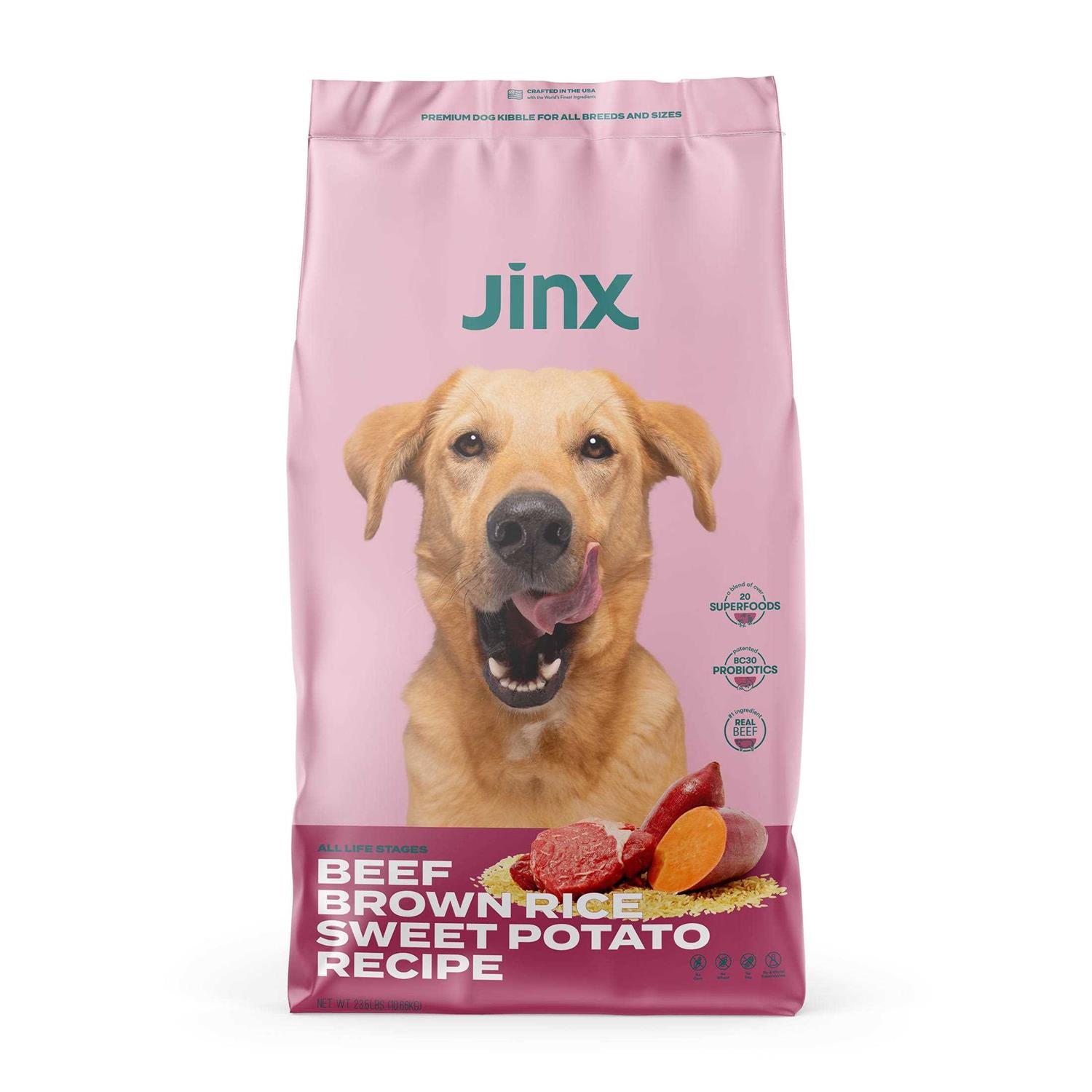 Jinx Beef Brown Rice & Sweet Potato Dry Dog Food - Healthber