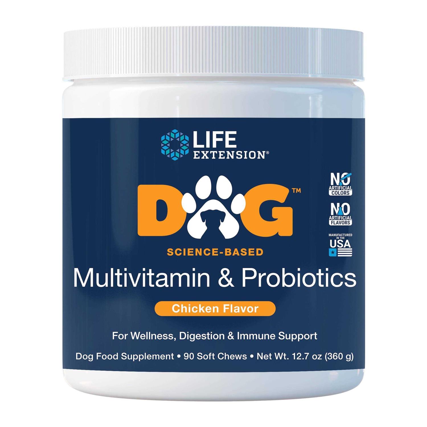 Life Extension Dog Multivitamin & Probiotics - Healthber