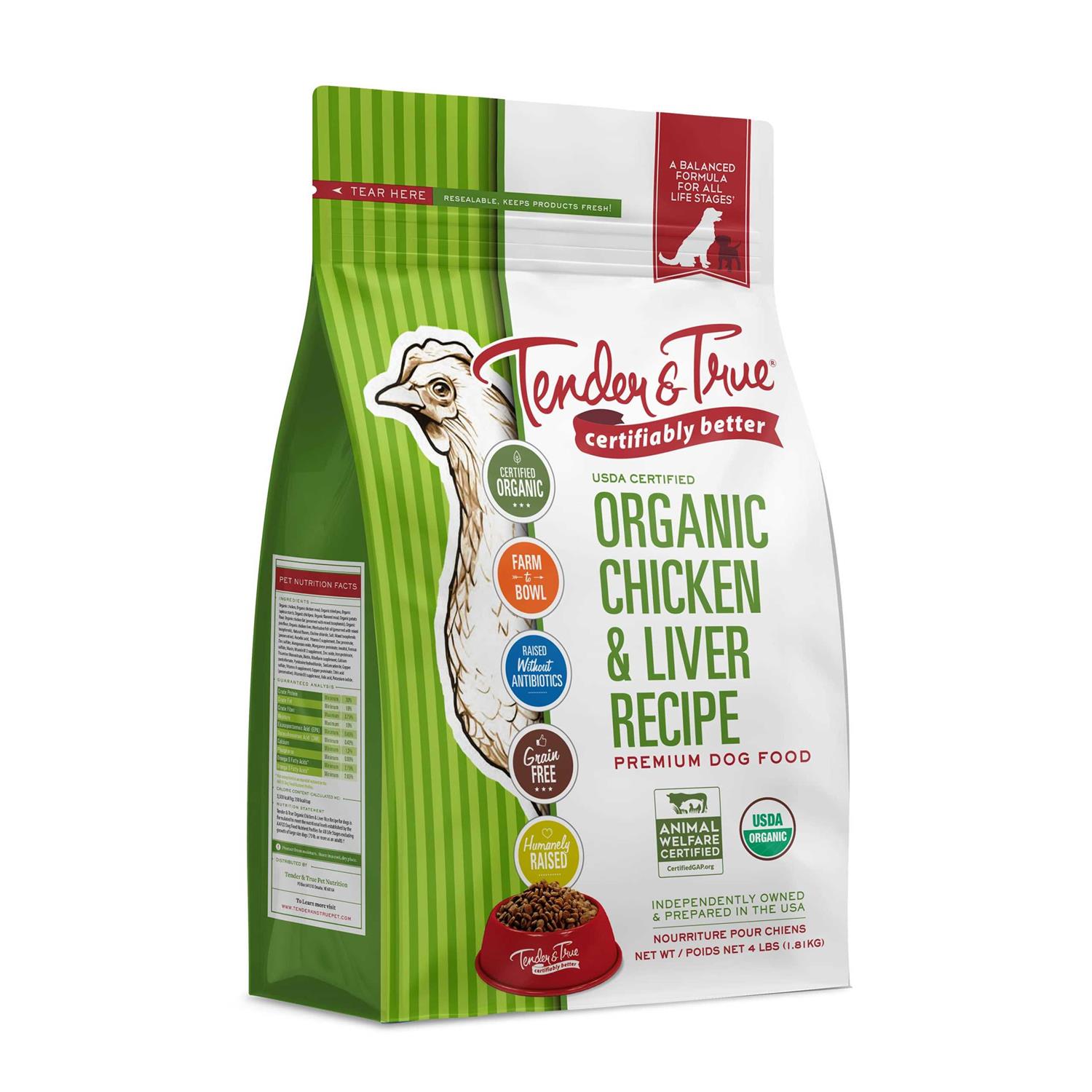 Tender & True Chicken and Liver Dog Food - Healthber