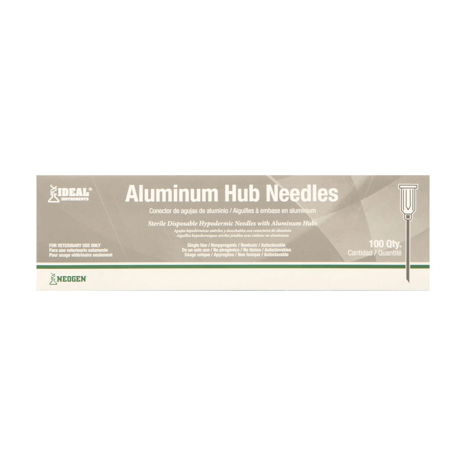 Ideal Aluminum Hub Needles, Box of 100 - Healthber