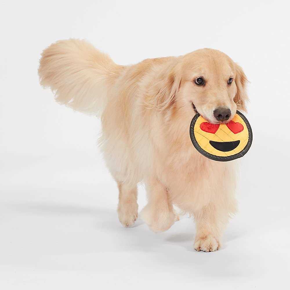 Joyhound Rip Roarin’ Tough Heart Eyes Emoji Dog Toy - Healthber